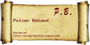 Polzer Botond névjegykártya